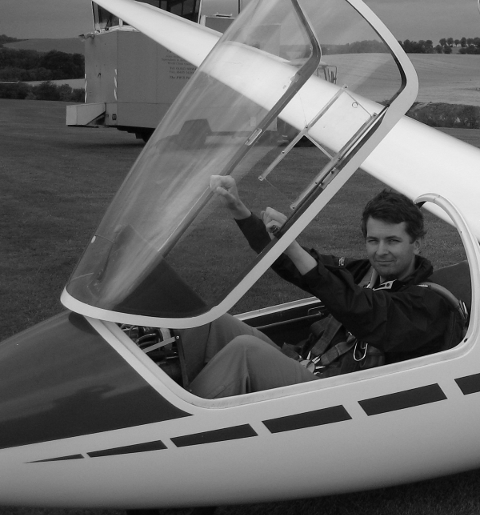 Prior to launch in an an ASK21  at Dunster Airfield - 2006